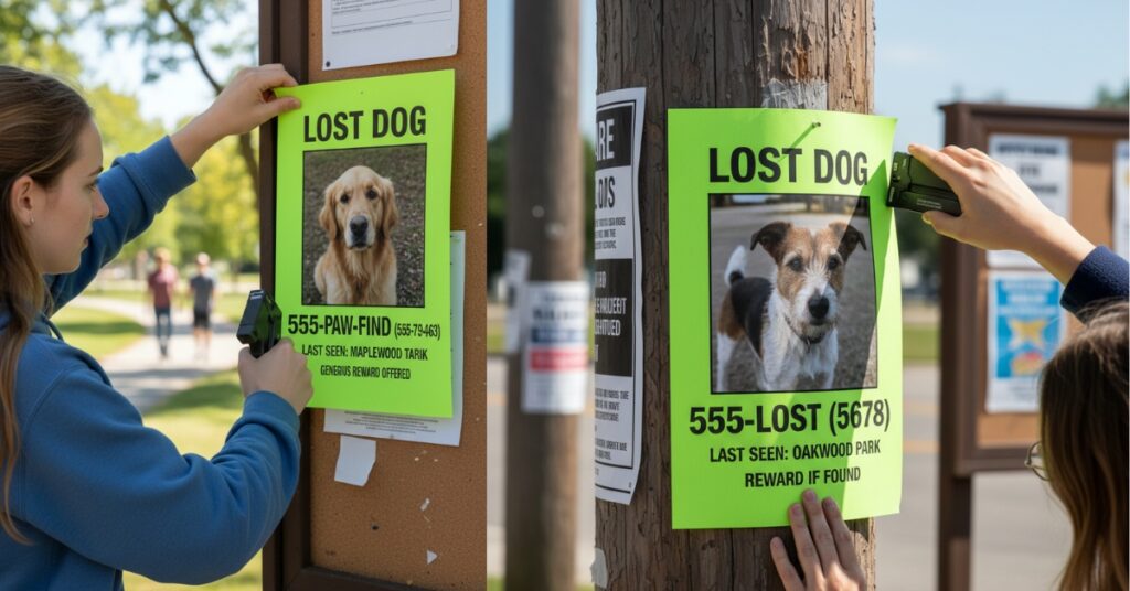 Lost dog poster
