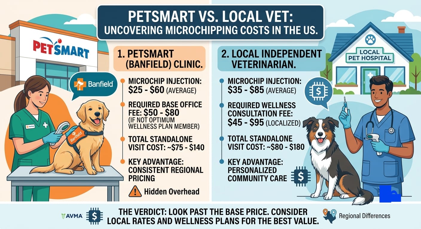 Petsmart vs. Local Vet: Where is Dog Microchipping Cheaper in the US?